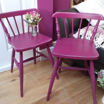 Painted Purple Chairs