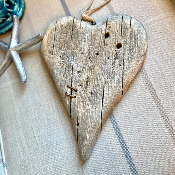 Hanging Driftwood Style Heart