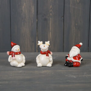 Ceramic Snowman, Reindeer, Santa
