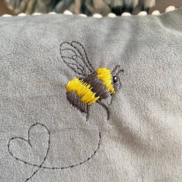 Happy Bee Cushion Detail